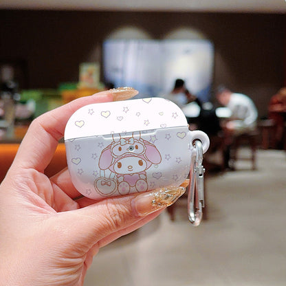 Pink cartoon-themed My Melody Sanrio AirPod cases - ChildAngle
