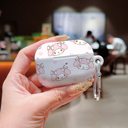 Pink cartoon-themed My Melody Sanrio AirPod cases - ChildAngle