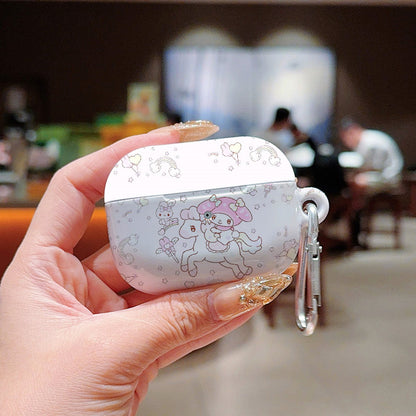 Pink cartoon-themed My Melody Sanrio AirPod cases - ChildAngle