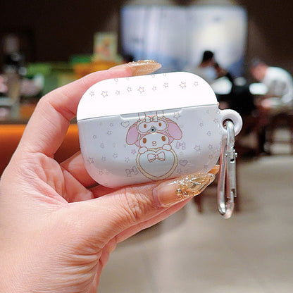 Pink cartoon-themed My Melody Sanrio AirPod cases - ChildAngle