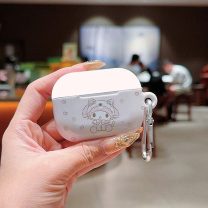 Pink cartoon-themed My Melody Sanrio AirPod cases - ChildAngle