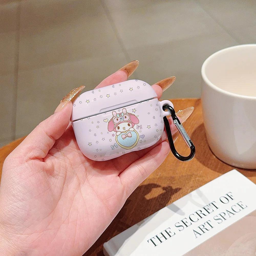 Pink cartoon-themed My Melody Sanrio AirPod cases - ChildAngle