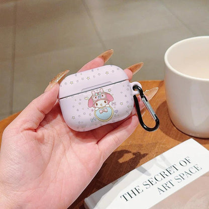 Pink cartoon-themed My Melody Sanrio AirPod cases - ChildAngle