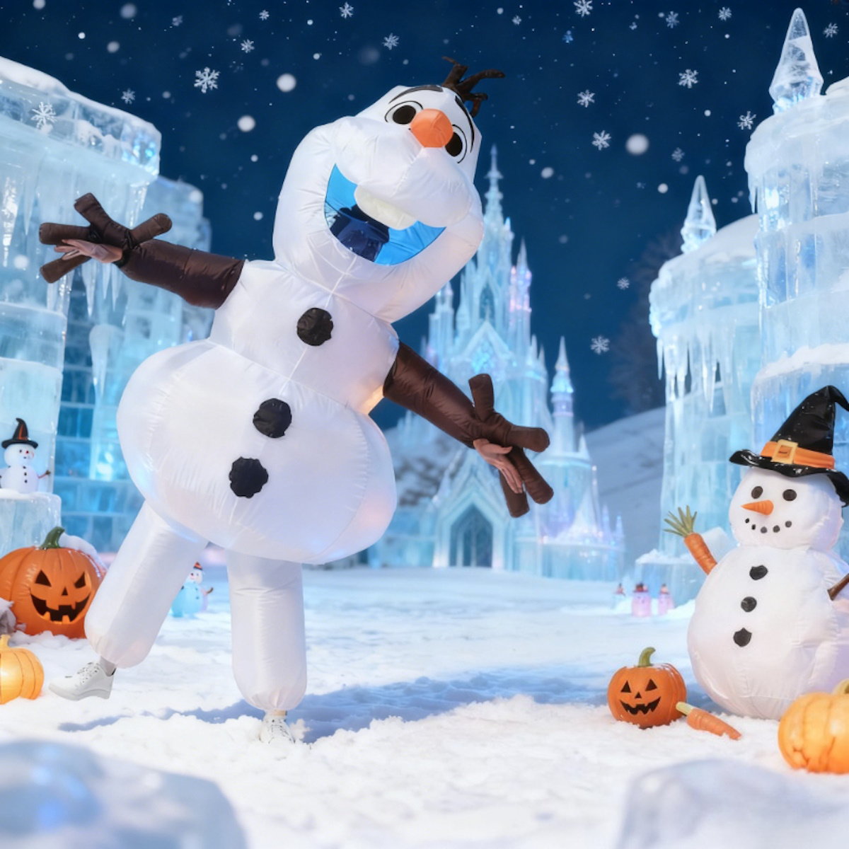 Teens Olaf Inflatable Costumes Frozen Blowup Costumes - ChildAngle