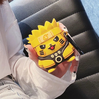 Yellow Pikachu Naruto cartoon character AirPods cases - ChildAngle