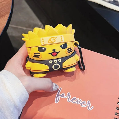 Yellow Pikachu Naruto cartoon character AirPods cases - ChildAngle