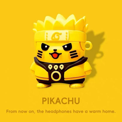 Yellow Pikachu Naruto cartoon character AirPods cases - ChildAngle