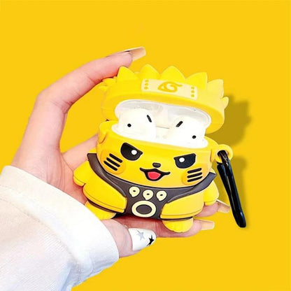 Yellow Pikachu Naruto cartoon character AirPods cases - ChildAngle