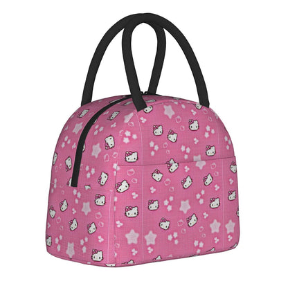 Hello Kitty Lunch Bag Pattern Portable Insulated Tote for School Lunch - ChildAngle