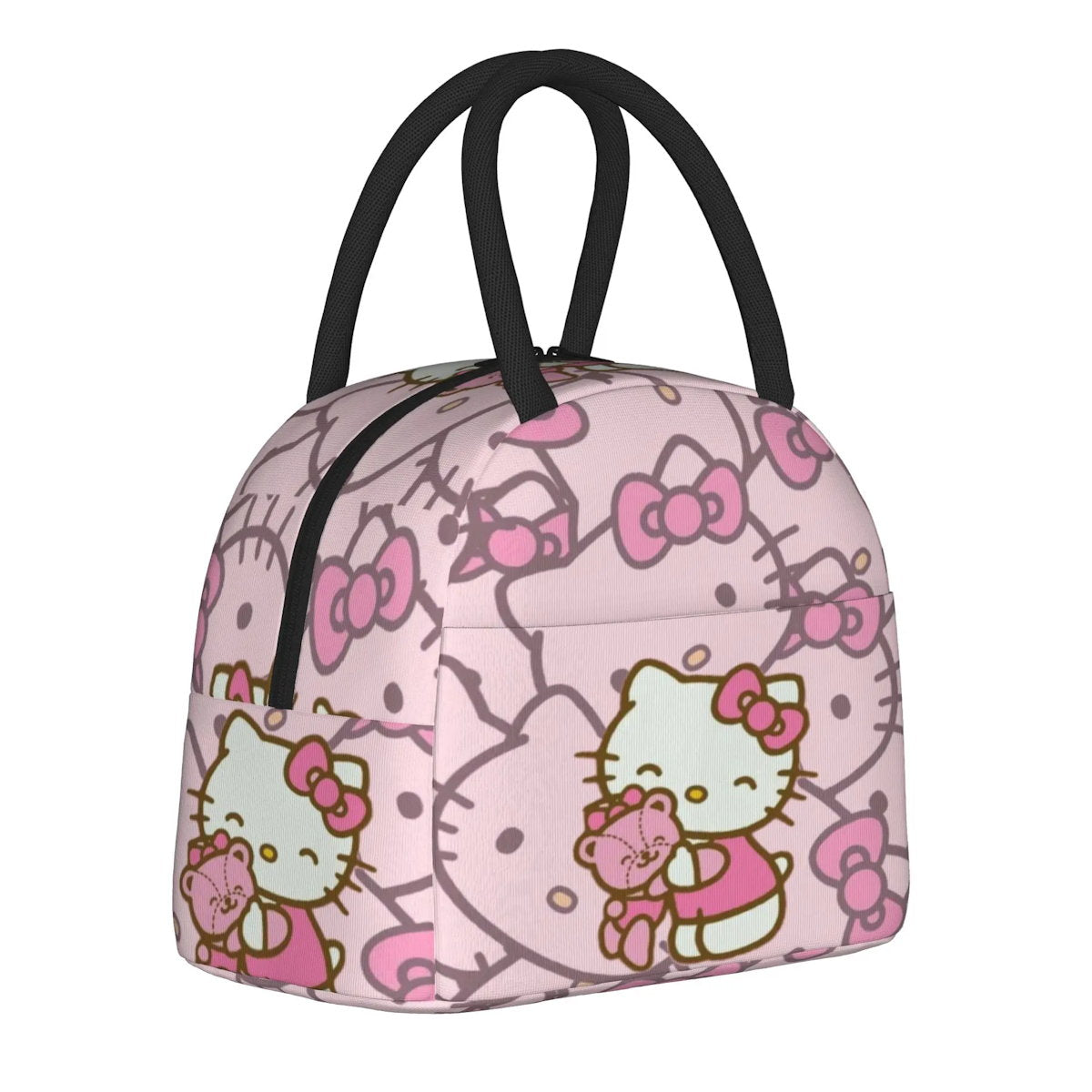 Hello Kitty Lunch Bag Pattern Portable Insulated Tote for School Lunch - ChildAngle