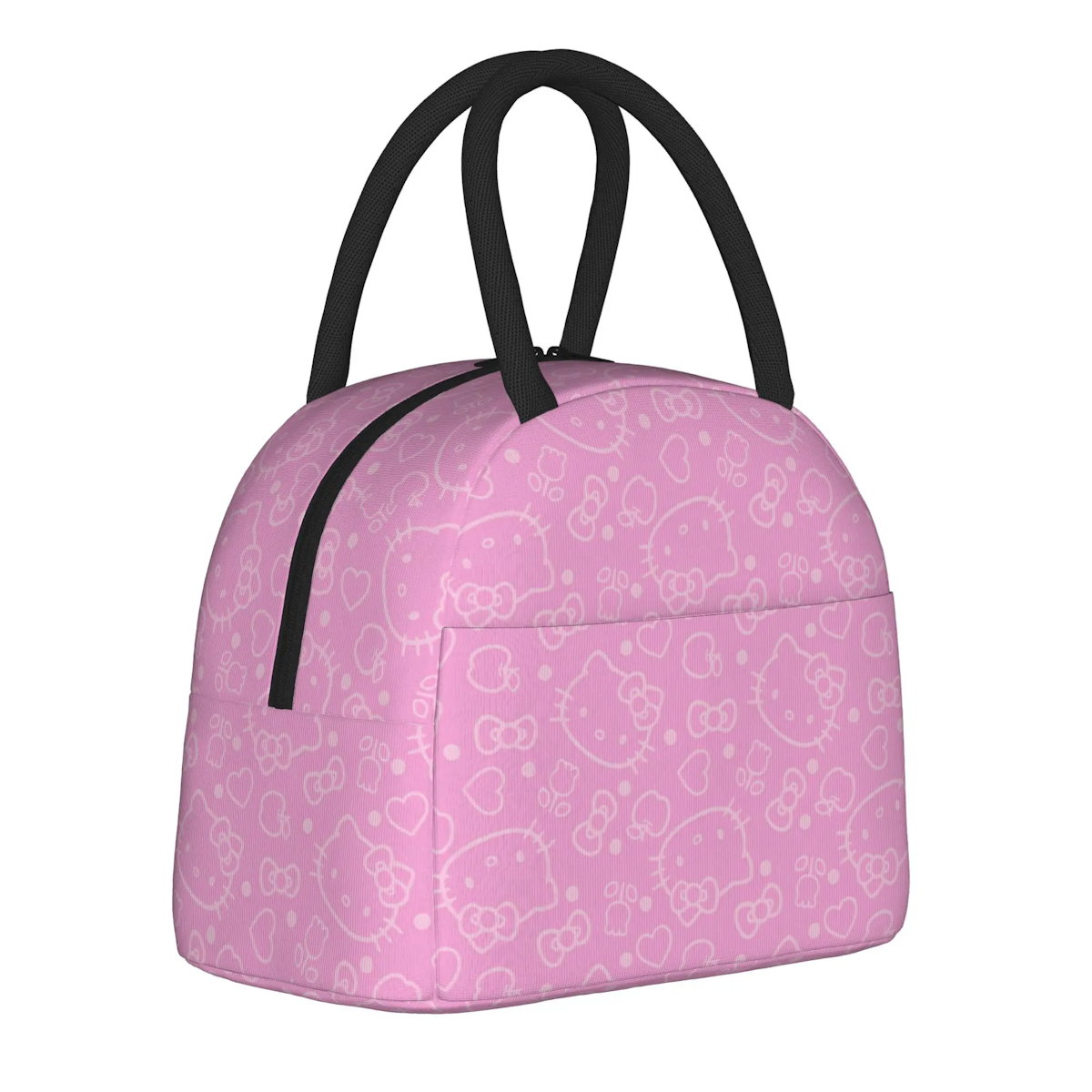 Hello Kitty Lunch Bag Pattern Portable Insulated Tote for School Lunch - ChildAngle