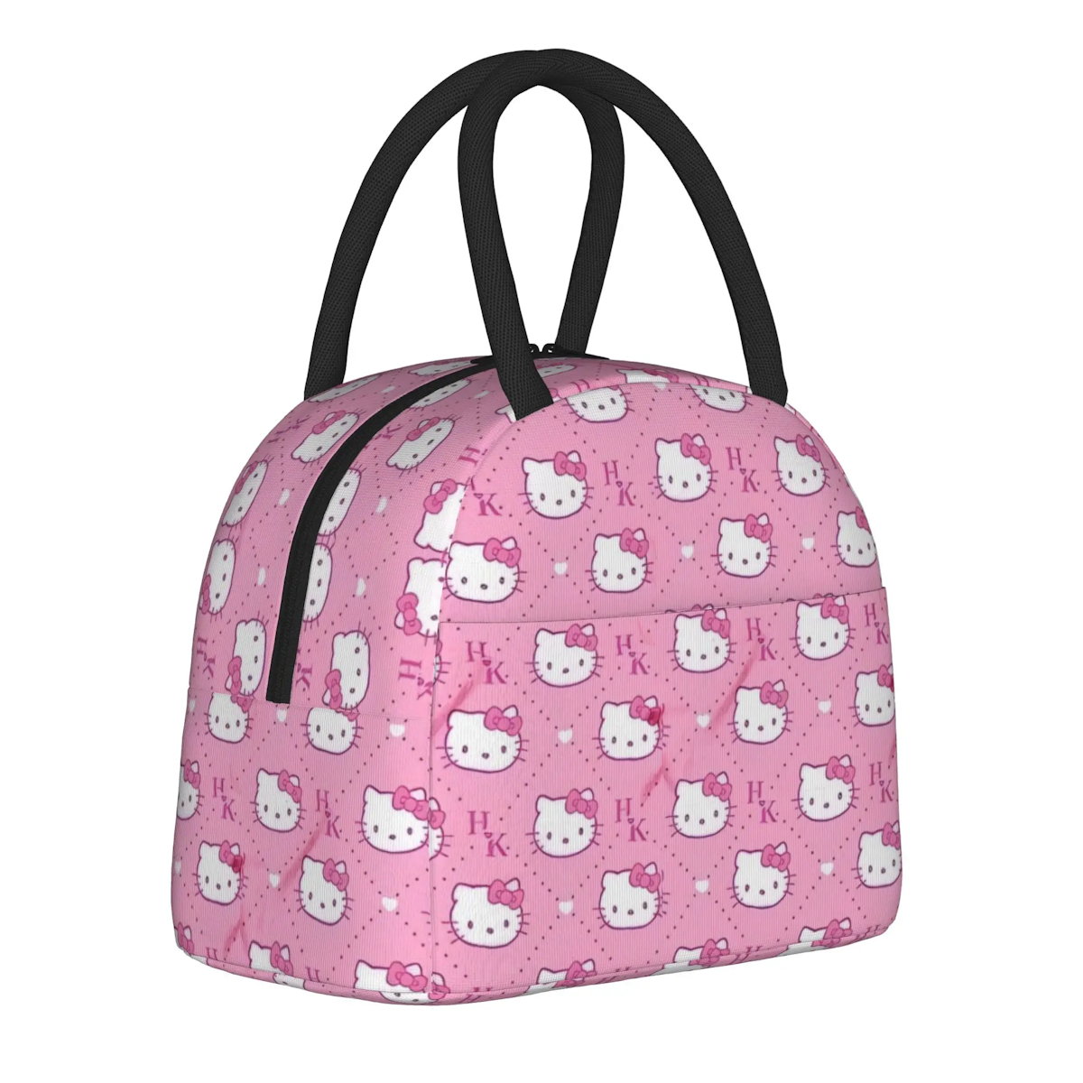 Hello Kitty Lunch Bags Cute Pattern Portable Insulated Totes for School Lunch - ChildAngle