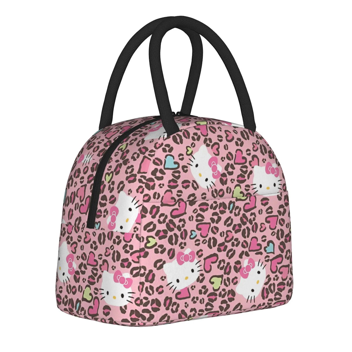 Hello Kitty Lunch Bag Pattern Portable Insulated Tote for School Lunch - ChildAngle