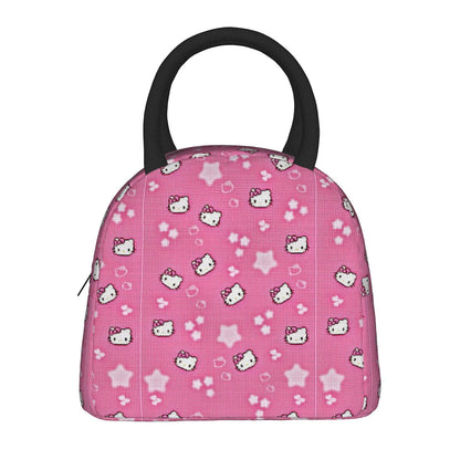 Hello Kitty Lunch Bag Pattern Portable Insulated Tote for School Lunch - ChildAngle
