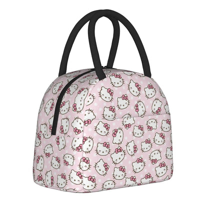 Hello Kitty Lunch Bags Cute Pattern Portable Insulated Totes for School Lunch - ChildAngle