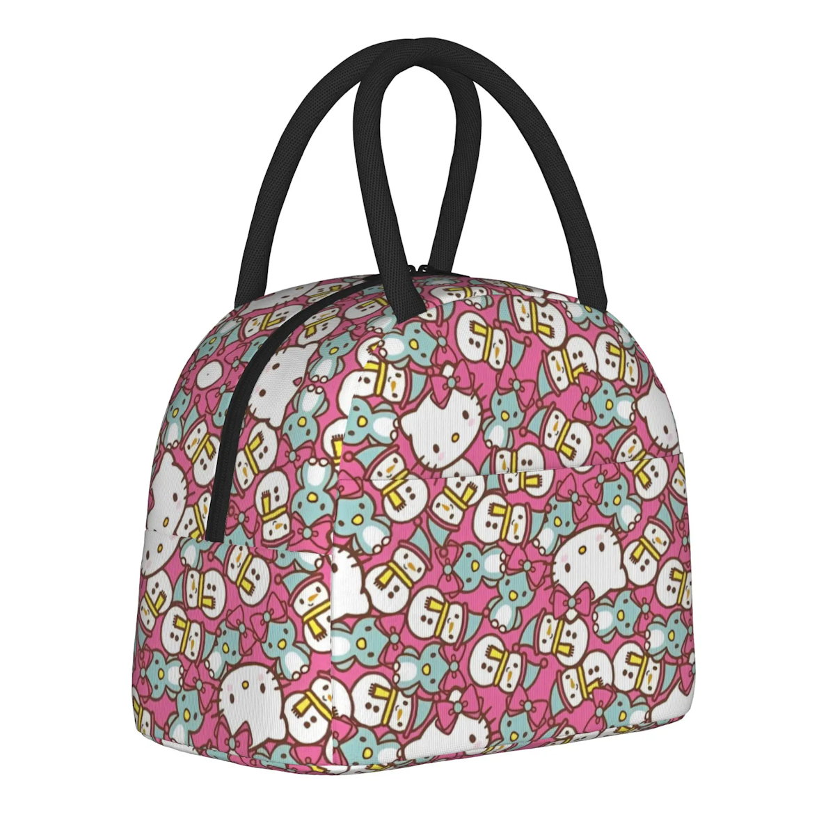 Hello Kitty Lunch Bag Pattern Portable Insulated Tote for School Lunch - ChildAngle