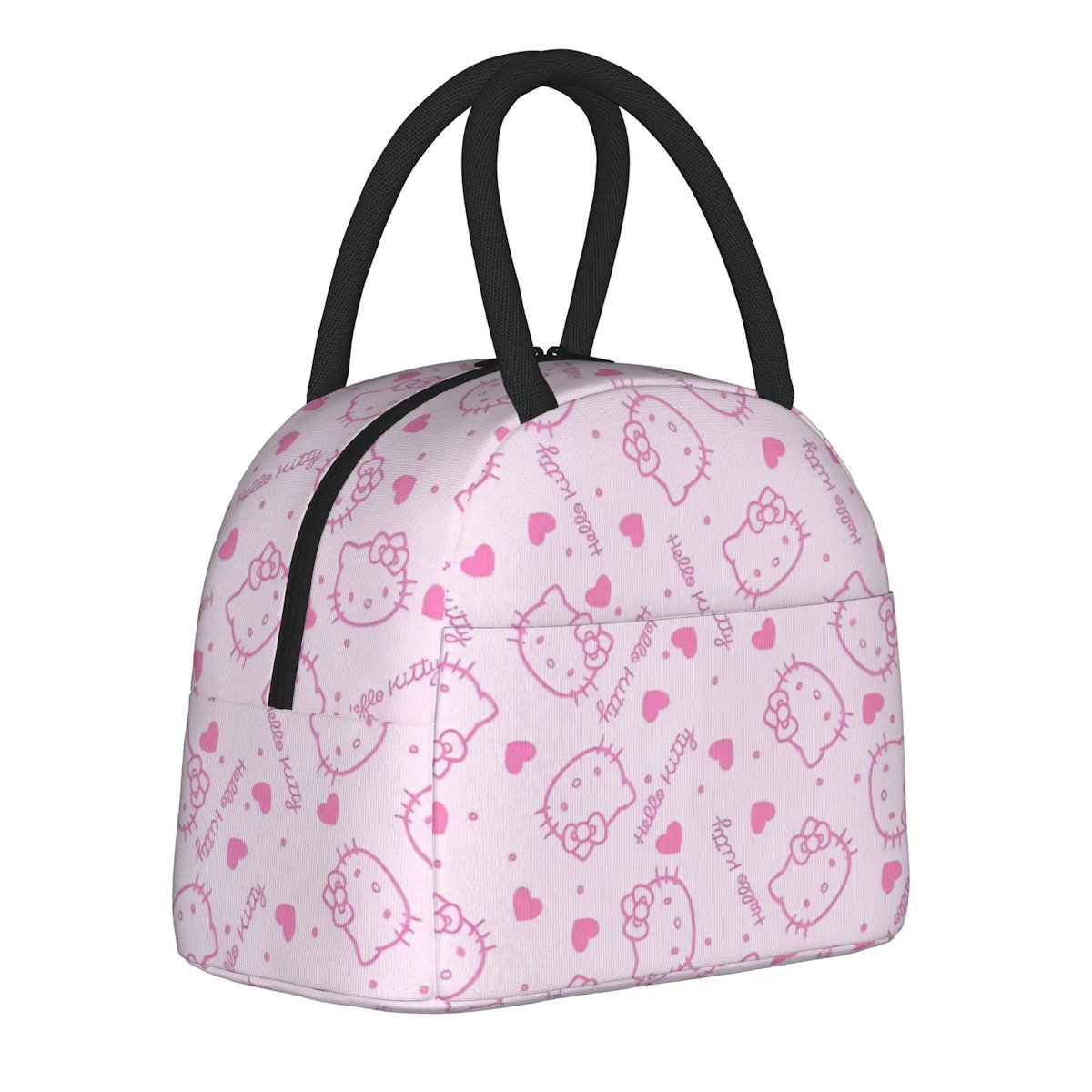Hello Kitty Lunch Bag Pattern Portable Insulated Tote for School Lunch - ChildAngle
