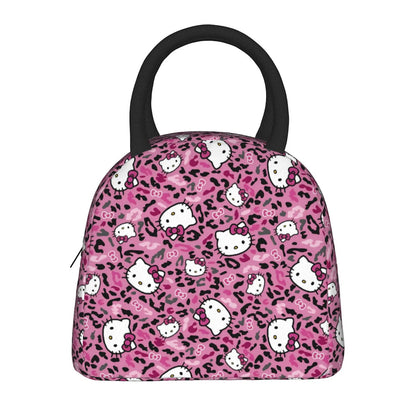 Hello Kitty Lunch Bag Pattern Portable Insulated Tote for School Lunch - ChildAngle