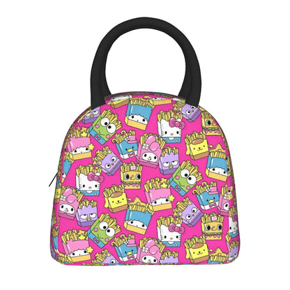 Hello Kitty Lunch Bag Pattern Portable Insulated Tote for School Lunch - ChildAngle