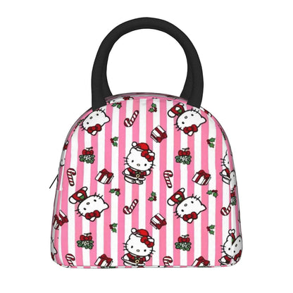 Hello Kitty Lunch Bag Pattern Portable Insulated Tote for School Lunch - ChildAngle