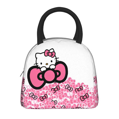 Hello Kitty Lunch Bag Pattern Portable Insulated Tote for School Lunch - ChildAngle