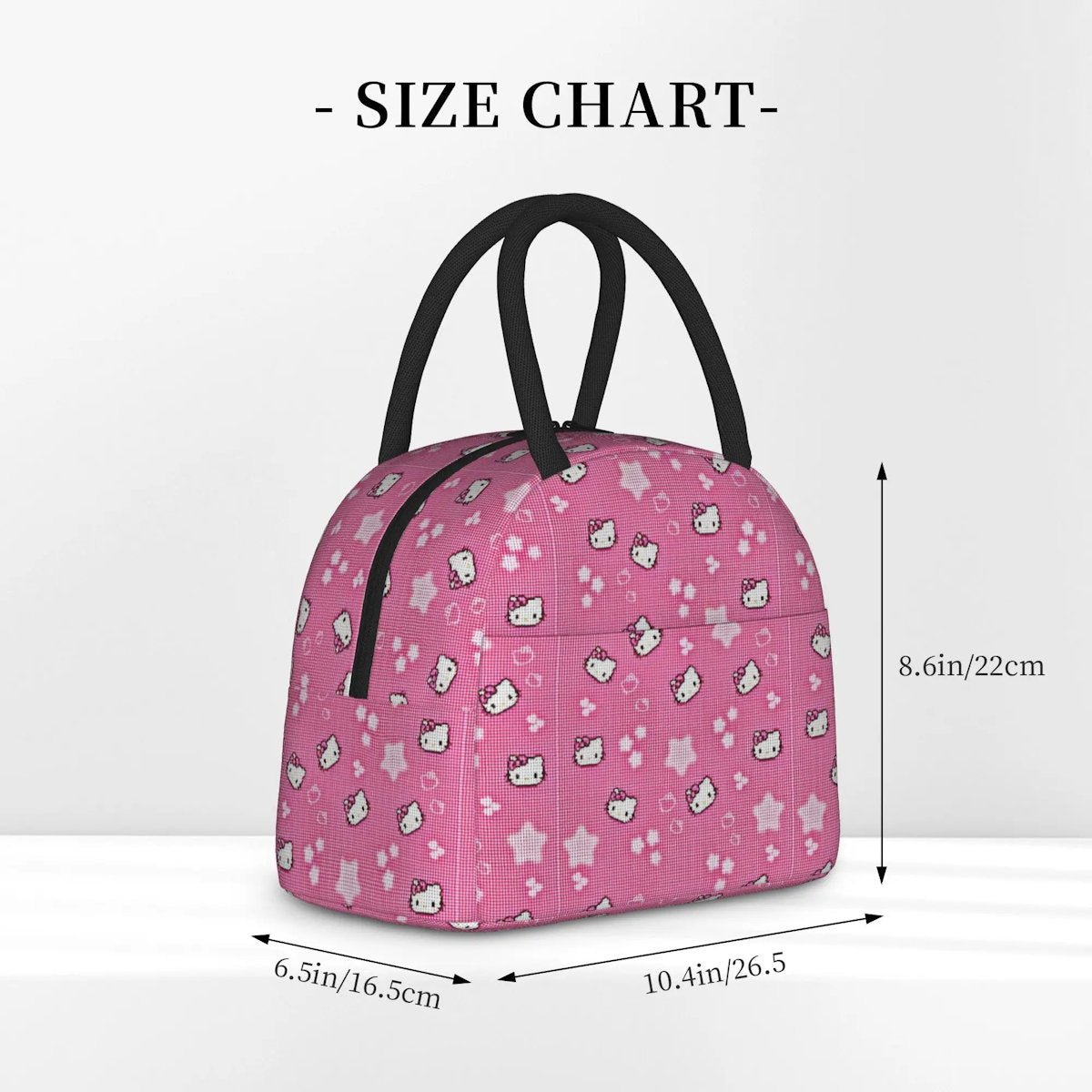Hello Kitty Lunch Bag Pattern Portable Insulated Tote for School Lunch - ChildAngle