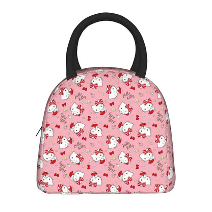 Hello Kitty Lunch Bags Cute Pattern Portable Insulated Totes for School Lunch - ChildAngle