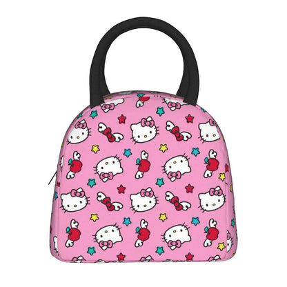 Hello Kitty Lunch Bag Pattern Portable Insulated Tote for School Lunch - ChildAngle