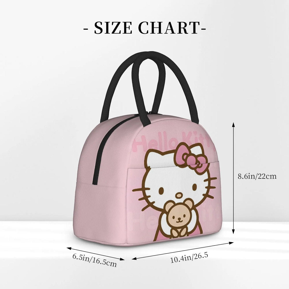 Hello Kitty Lunch Bag Pattern Portable Insulated Tote for School Lunch - ChildAngle