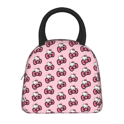 Hello Kitty Lunch Bags Cute Pattern Portable Insulated Totes for School Lunch - ChildAngle