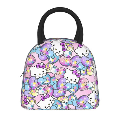Hello Kitty Lunch Bag Pattern Portable Insulated Tote for School Lunch - ChildAngle