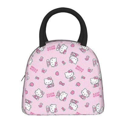 Hello Kitty Lunch Bag Pattern Portable Insulated Tote for School Lunch - ChildAngle
