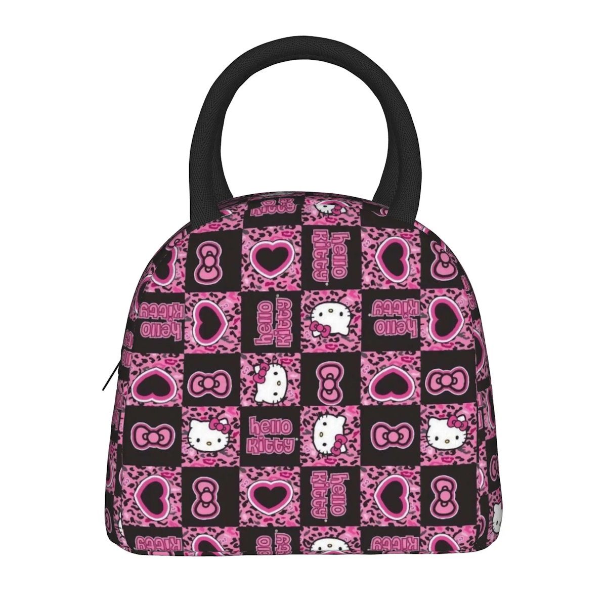 Hello Kitty Lunch Bag Pattern Portable Insulated Tote for School Lunch - ChildAngle