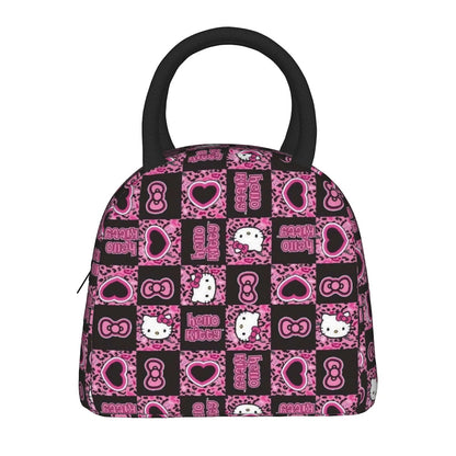 Hello Kitty Lunch Bag Pattern Portable Insulated Tote for School Lunch - ChildAngle