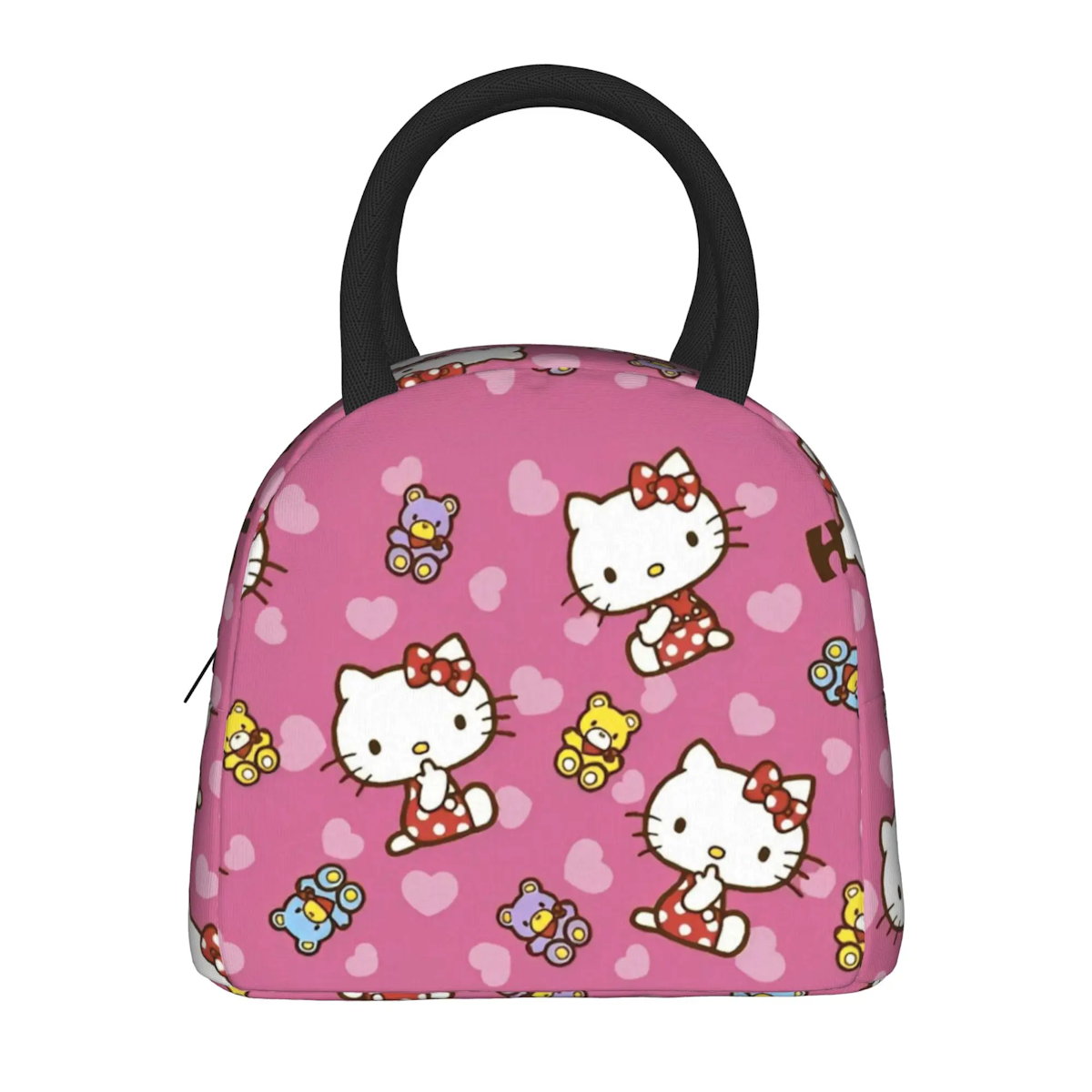 Hello Kitty Lunch Bag Pattern Portable Insulated Tote for School Lunch - ChildAngle