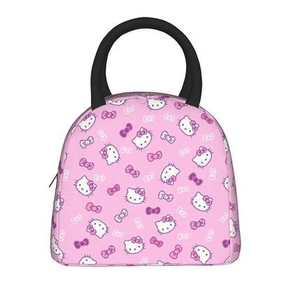 Hello Kitty Lunch Bags Cute Pattern Portable Insulated Totes for School Lunch - ChildAngle