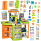 58 PCS 2-IN-1 Toy cash register and Trolly supermarket simulation Set
