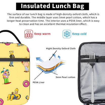 Happy Family The Simpsons Lunch Bag Portable Lunch Tote