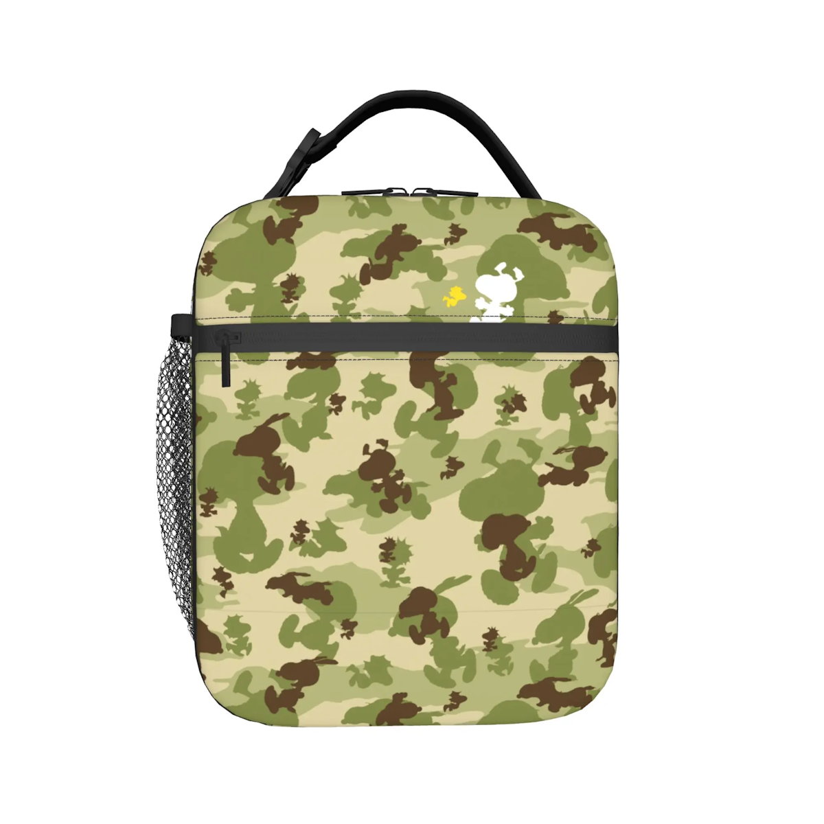 Allover Snoopy Lunch Tote with Side Mesh Pocket - ChildAngle