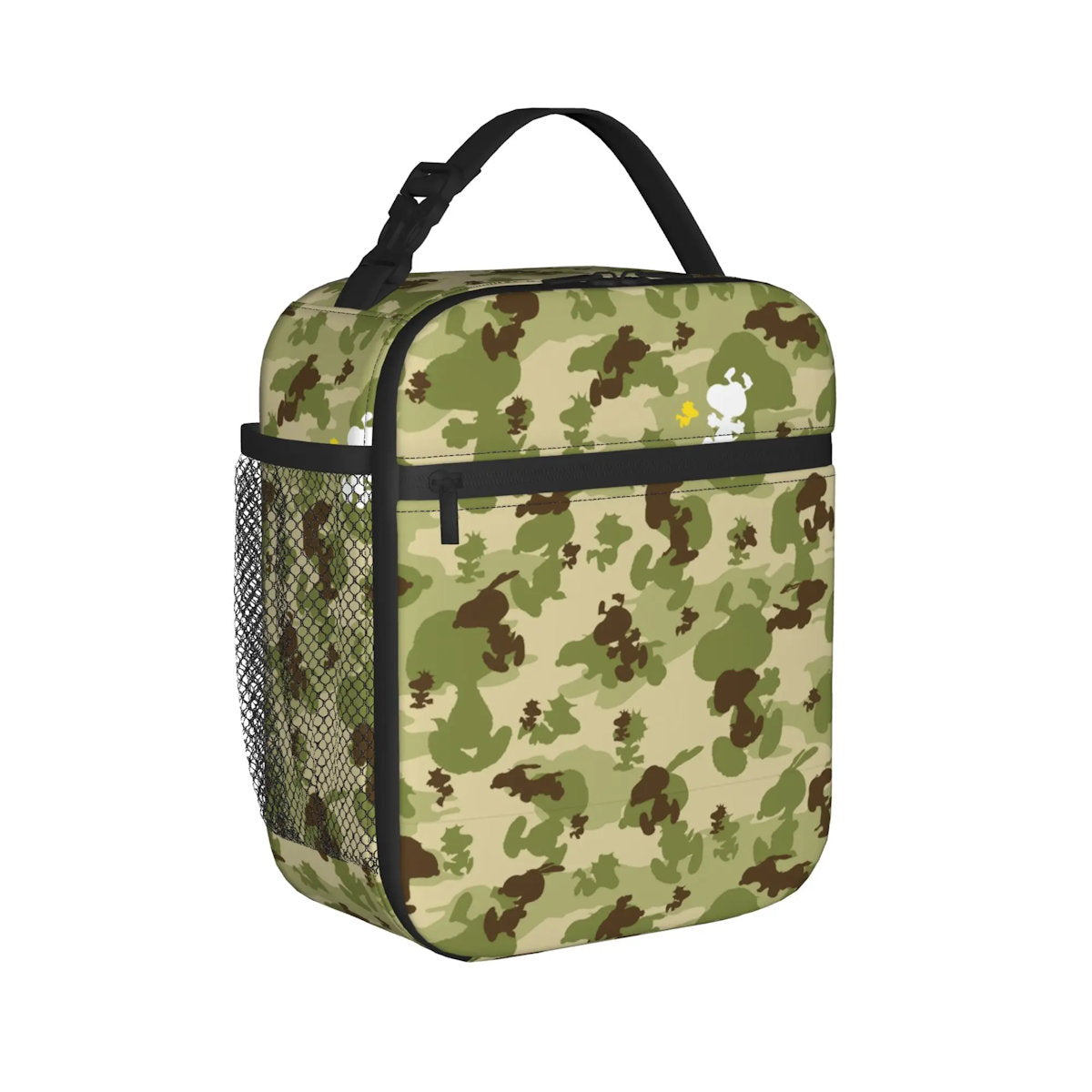Allover Snoopy Lunch Tote with Side Mesh Pocket - ChildAngle