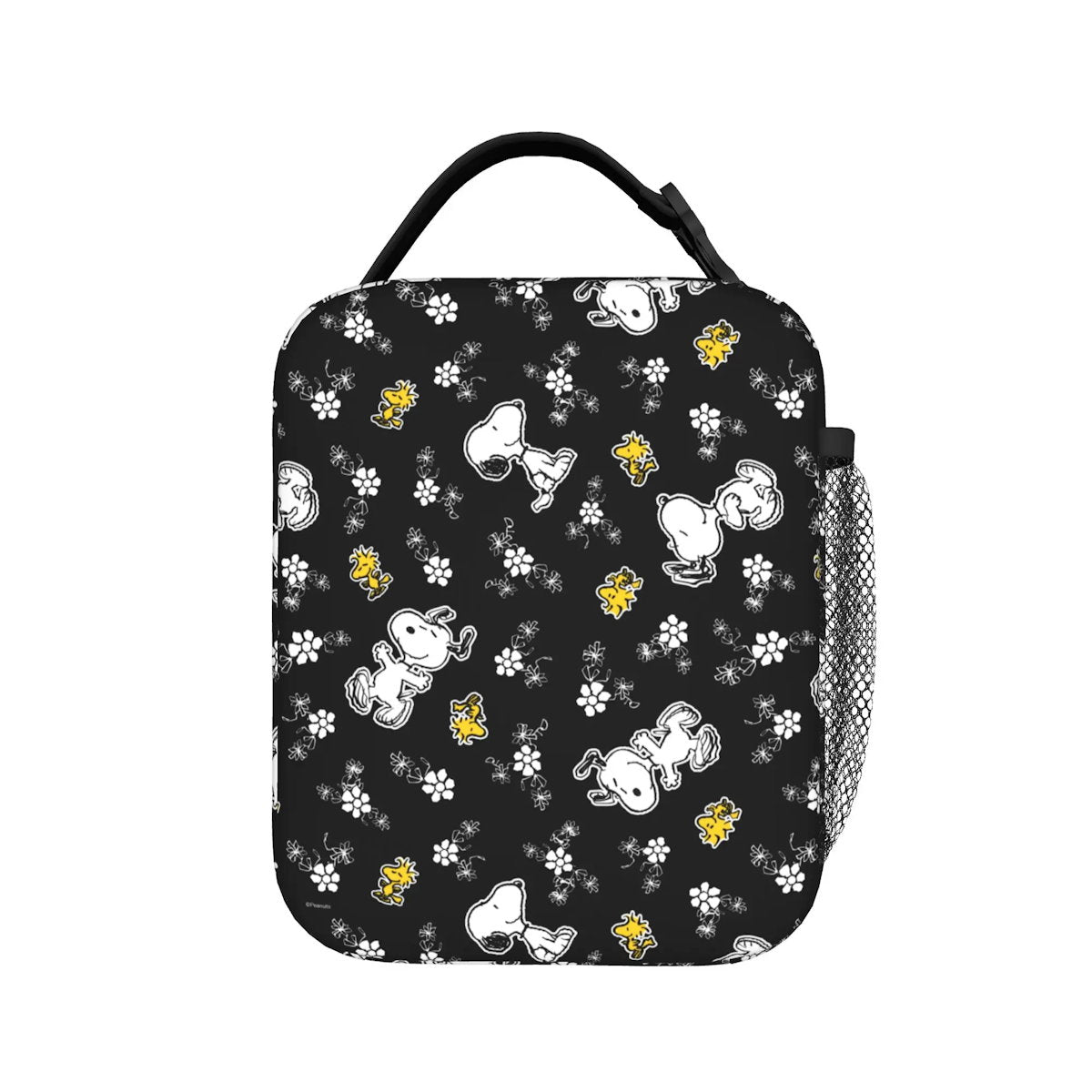Allover Snoopy Lunch Tote with Side Mesh Pocket - ChildAngle