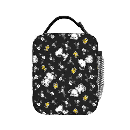 Allover Snoopy Lunch Tote with Side Mesh Pocket - ChildAngle