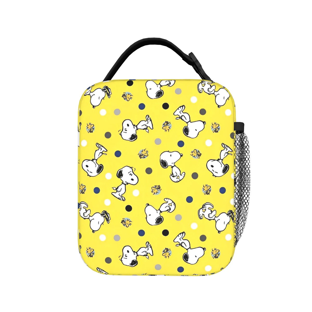 Allover Snoopy Lunch Tote with Side Mesh Pocket - ChildAngle