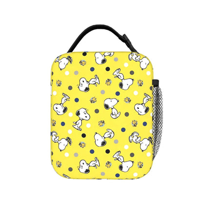 Allover Snoopy Lunch Tote with Side Mesh Pocket - ChildAngle