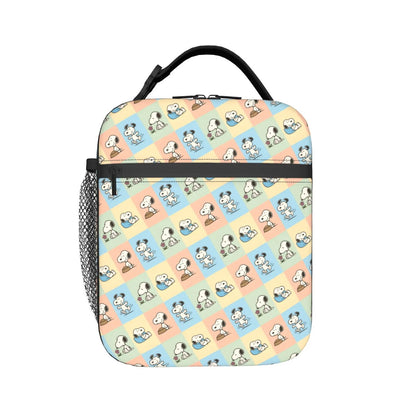 Allover Snoopy Lunch Tote with Side Mesh Pocket - ChildAngle