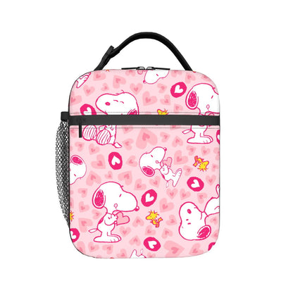 Allover Snoopy Lunch Tote with Side Mesh Pocket - ChildAngle