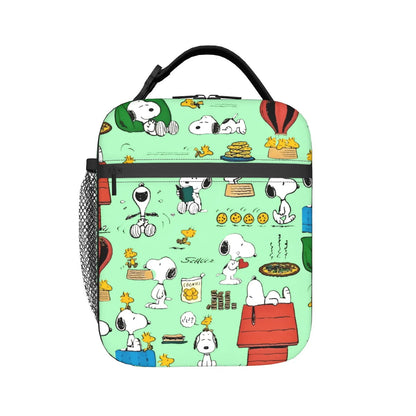 Allover Snoopy Lunch Tote with Side Mesh Pocket - ChildAngle