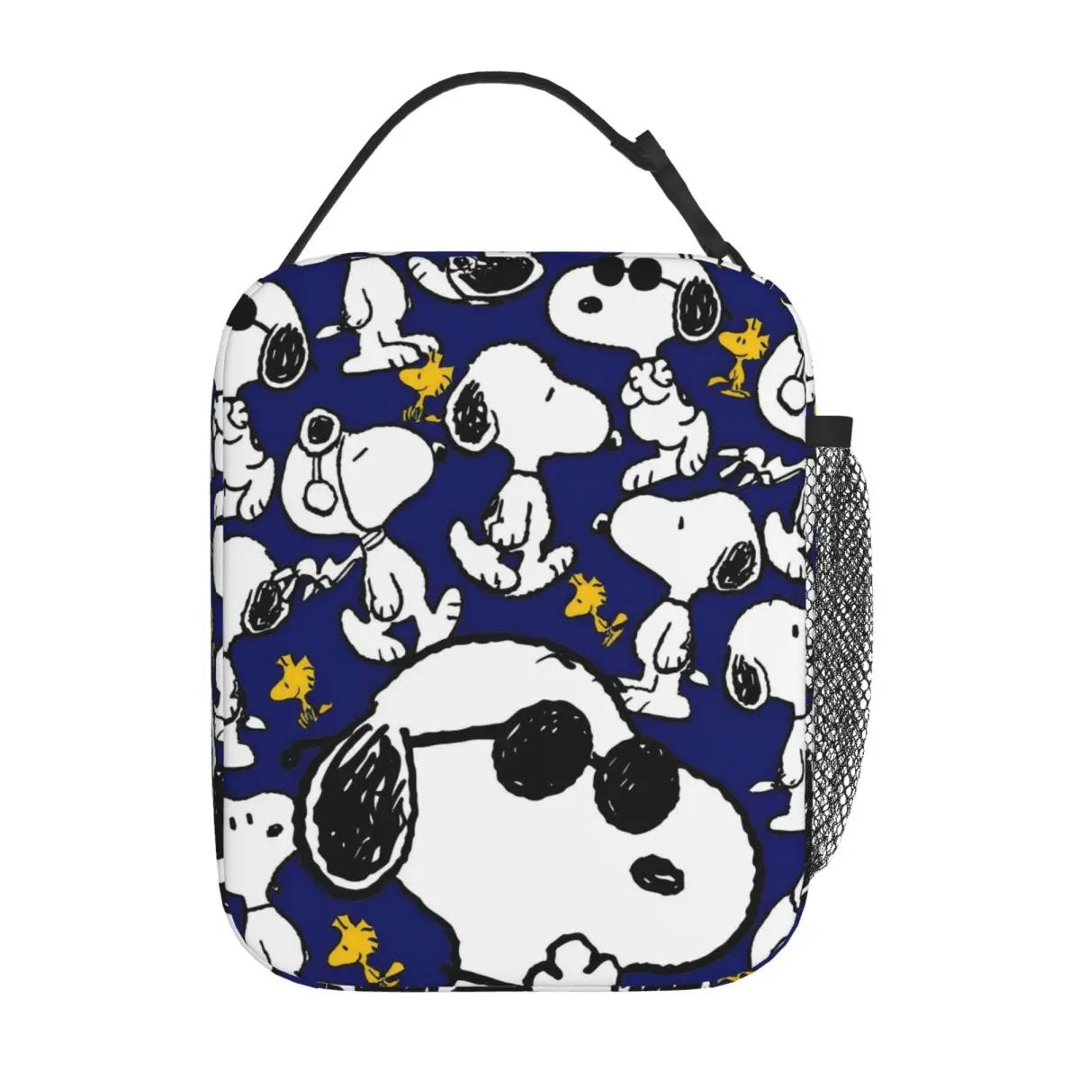 Allover Snoopy Lunch Tote with Side Mesh Pocket - ChildAngle