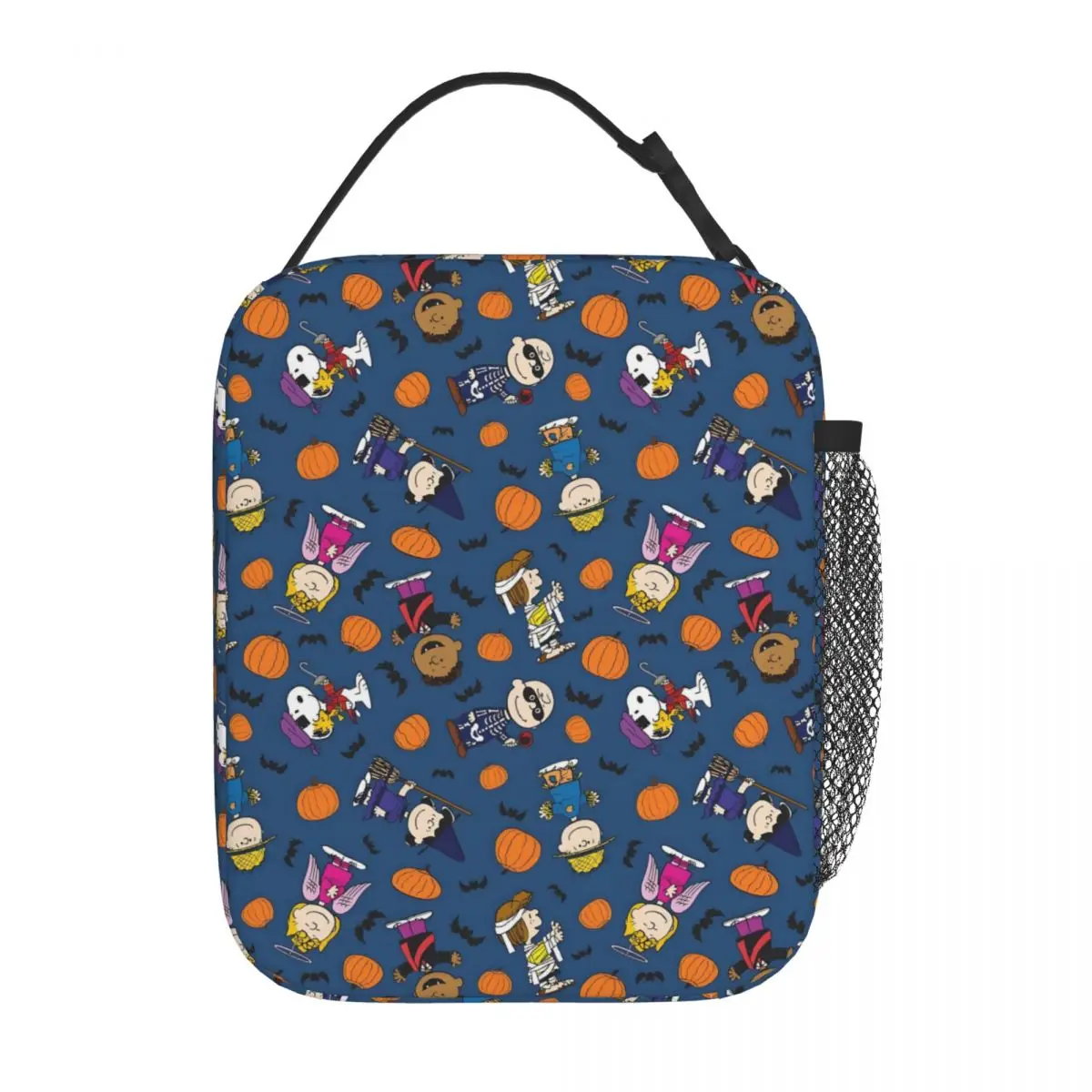Allover Snoopy Lunch Tote with Side Mesh Pocket - ChildAngle