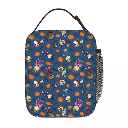 Allover Snoopy Lunch Tote with Side Mesh Pocket - ChildAngle